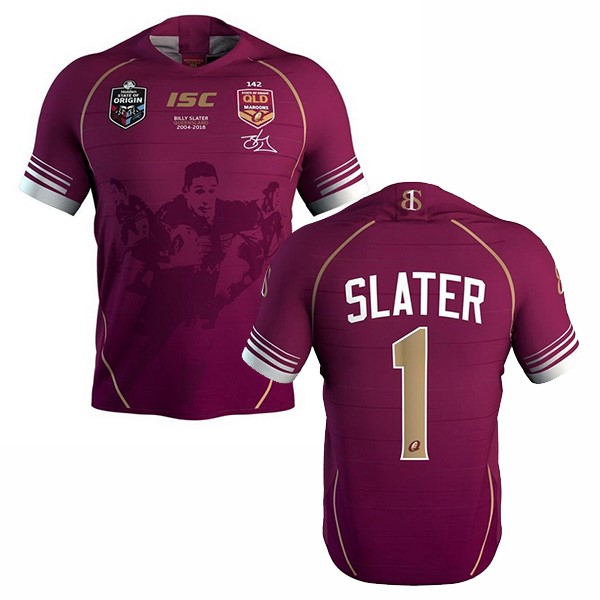 Tailandia Camiseta Qld Maroons Slater 2018 Rojo